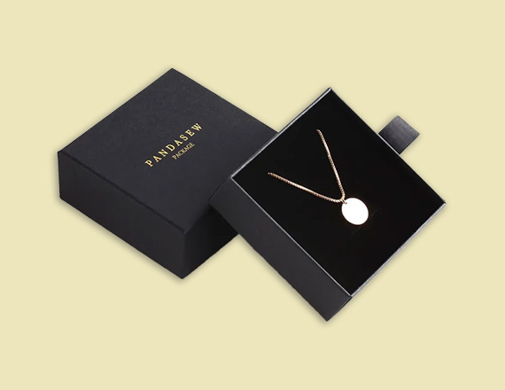Custom Necklace Lid Off Packaging