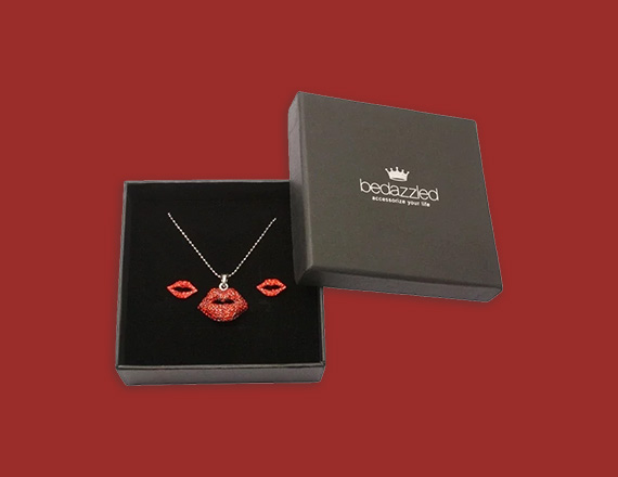 Custom Necklace Lid Off Packaging