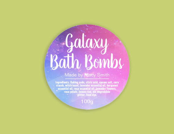 Bath Bomb Labels