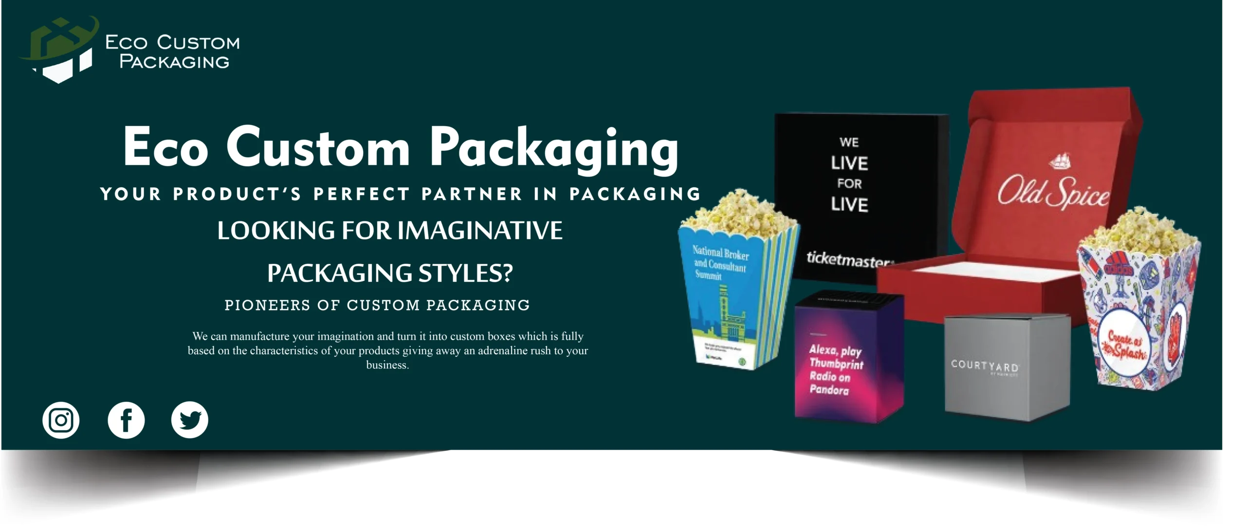 Eco Custom Packaging Banner